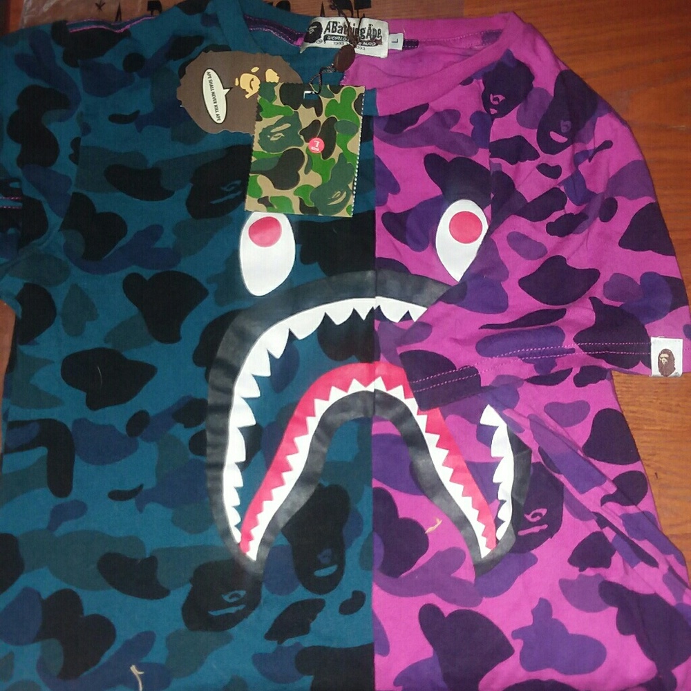 A Bathing Ape Bape Shark Tee